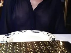 ბუნებრივი ebony teen იღებს fucked